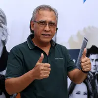 Foto profil Iwan Fals di preskon HUT MNCTV (Andy Masela/bintang.com)