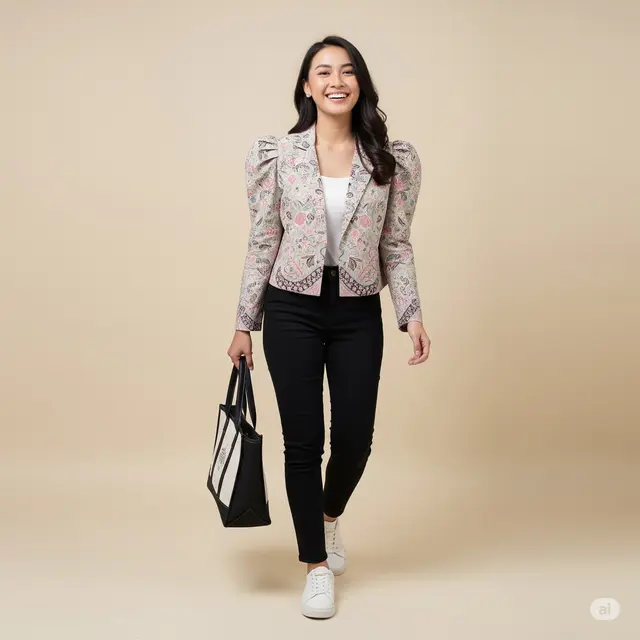 Kombinasi Jas dan Batik. Foto: Gemini