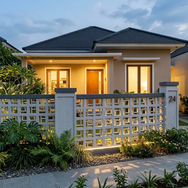 Pagar Rumah Cantik dari Hebel