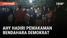 AHY HADIRI PEMAKAMAN BENDAHARA DEMOKRAT RENVILLE ANTONIO YANG MENINGGAL KARENA KECELAKAAN MOGE