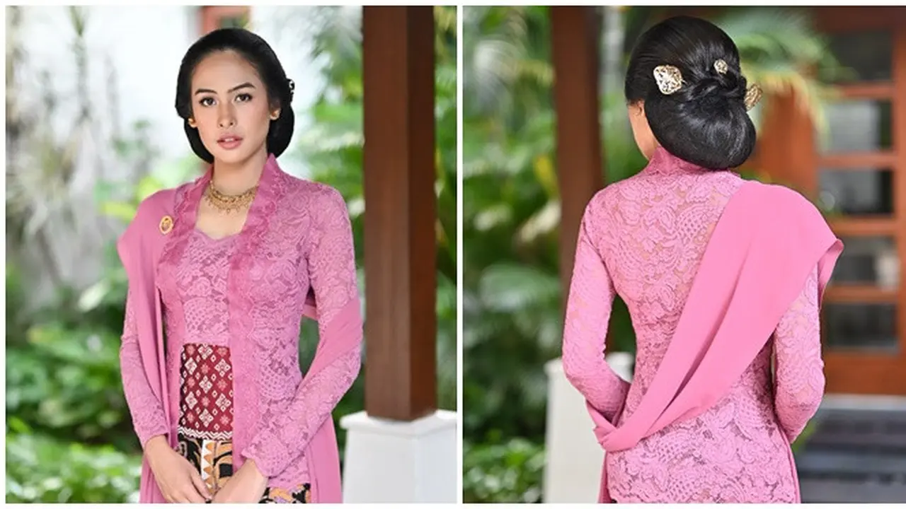 6 Potret Detail Kebaya Maudy Ayunda di Pernikahan Putri Tanjung, Bak Putri Keraton