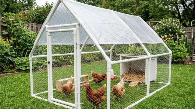 Kandang Ayam Portable Rangka Pipa PVC