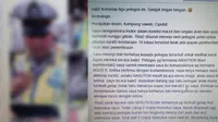 Seorang pengendara mem-posting pengakuan dirinya dipukul Polantas di Ciputat (Liputan6.com/