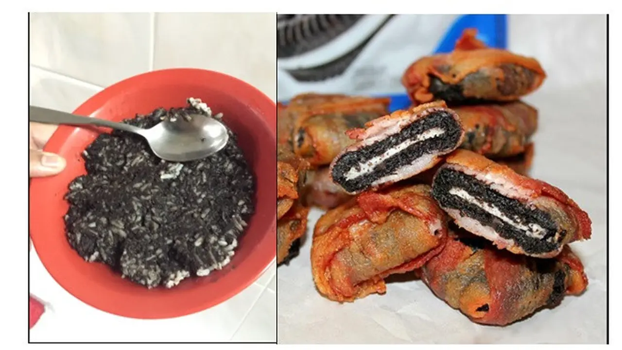 Makan Unik Oreo (Sumber: Twitter/@/WahyuYordan)