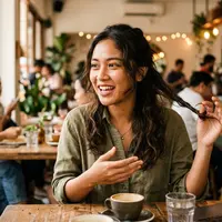 Seseorang Sering Memainkan Rambut saat Berbicara (AI Generated)