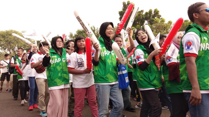 Ribuan orang ikut parade Momo di Monas Sambut Asian Para Games