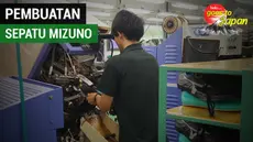 Berita video Vlog Bola.com yang kali ini menampilkan proses pembuatan sepatu sepak bola Mizuno di Kobe, Jepang.