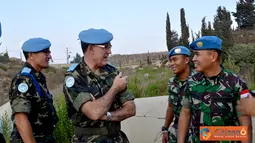 Citizen6, Lebanon: Dansektor Timur UNIFIL yang baru, Brigadir Jenderal Manuel Romero Carril mengunjungi Area Operasi yang menjadi tanggung jawab Satgas Indobatt, di sekitar Lebanon Selatan, Selasa (31/7). (Pengirim: Badarudin Bakri).