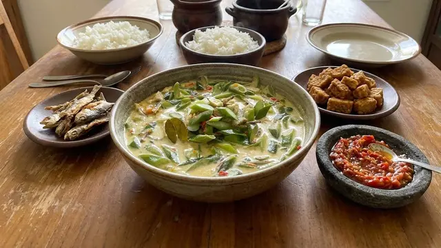 Resep sayur lompong santan dengan bumbu gurih