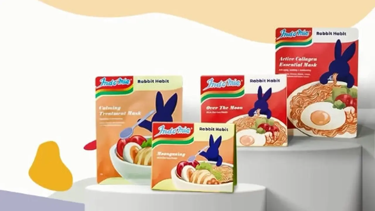 Kolaborasi Indomie x Brand Kecantikan Lokal, Ada Masker Kolagen hingga Face Palette