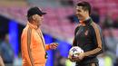 Superstar Cristiano Ronaldo hanya menghabiskan dua musim bersama Don Carlo. Namun, Mereka berhasil memenangkan berbagai gelar seberti Liga Champions, Copa del Rey, Piala Dunia Antarklub FIFA, dan Piala Super UEFA. CR7 juga memenangkan Ballon d'Or 2013 dan 2014. (AFP/Javier Soriano)