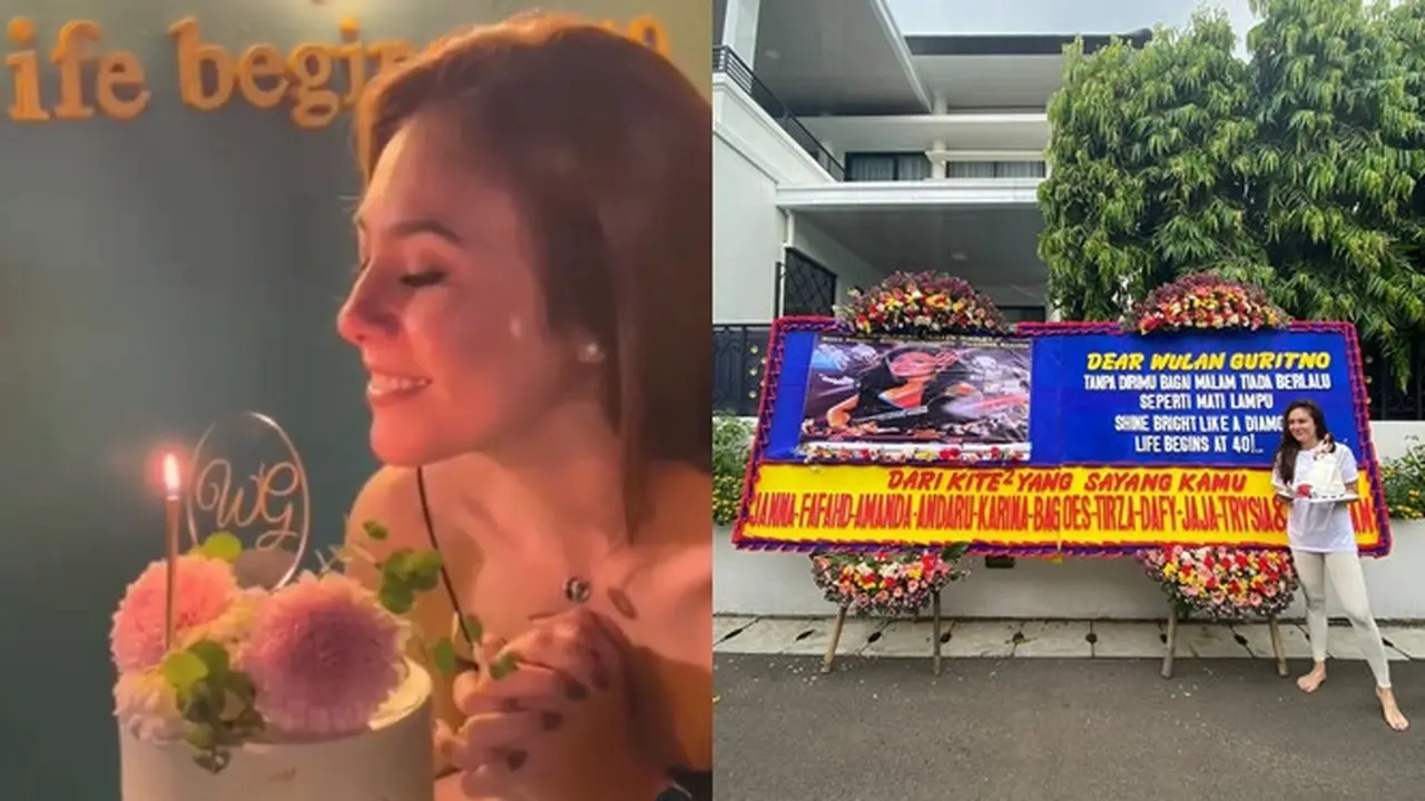 6 Momen Ulang Tahun Wulan Guritno, Banjir Doa hingga Karangan Bunga