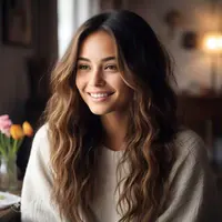 rambut panjang bergelombang (ilustrasi oleh Meta AI)