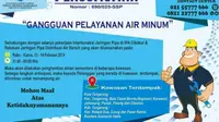 Pipa PDAM Bocor, 70 Ribu Pelanggan di Tangerang Kesulitan Air Bersih