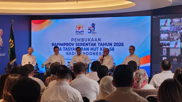 Rangkaian tasyakuran HUT ke-58 Kadin Indonesia di Jakarta, Kamis (24/9/2026). (Foto: Liputan6.com/Dreyandra)
