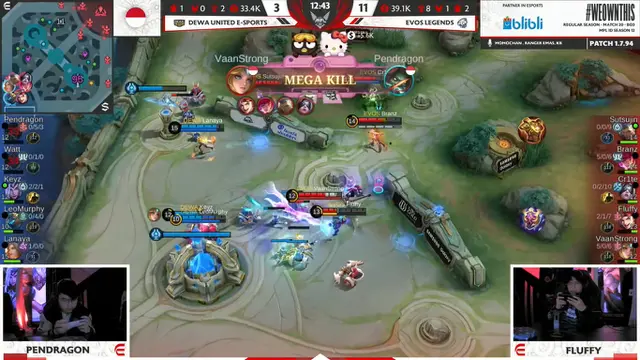 Evos Legends vs Dewa United Esports di MPL ID S12, Kamis (3/8/2023) (YouTube MPL Indonesia)