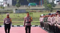 Kapolda Kaltara Irjen Pol Daniel Adityajaya memeriksa pasukan untuk persiapan Operasi Zebra Kayan 2023.
