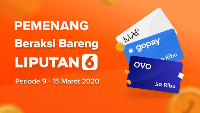 Selamat Ini 20 Pemenang Undian Beraksi Bareng Liputan6 Com Periode 9 15 Maret 2020 News Liputan6 Com