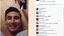Pada 24 November 2014, Cinta Laura mengunggah foto Vincent saat sedang video call dengan tulisan "Smile...You're on candid camera! 😊". (instagram.com/claurakiehl)