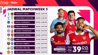 Jadwal Lengkap Liga Inggris Pekan Ketiga, Live Vidio 20-23 Agustus : Manchester United vs Liverpool