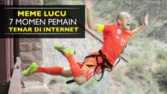 Video momen unik bintang sepak bola yang jadi meme dan tenar di Internet, salah satunya saat kupu-kupu menempel di wajah Cristiano Ronaldo pada final Piala Eropa 2016.