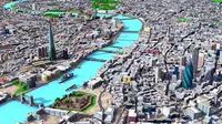 Peta digital yang dikembangkan startup ini betul-betul menyerupai tampilan gim simulasi perkotaan Sim City (sumber foto: Telepgraph)