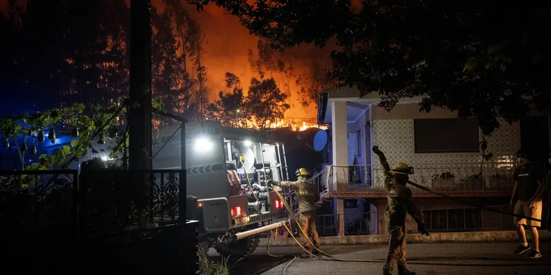 Ratusan Petugas Damkar Dikerahkan Padamkan Kebakaran Hutan di Portugal