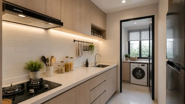 Ide Dapur Kecil yang Tetap Kering Meski Area Cucinya Menyatu