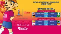 Link Live Streaming Quartefinal Piala Dunia Wanita U-17 di Vidio 21 dan 22 Oktober : Ada 4 Partai Pertandingan