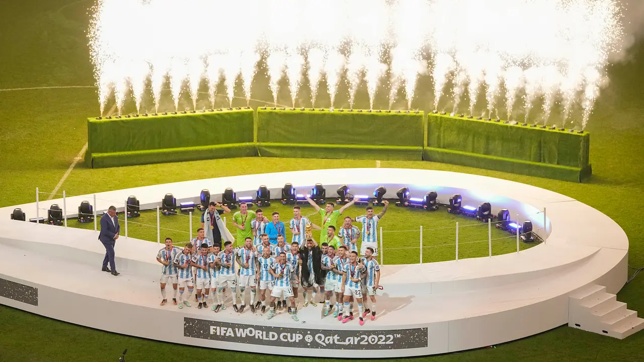 Selebrasi Pemain Argentina Usai Juara Piala Dunia 2022
