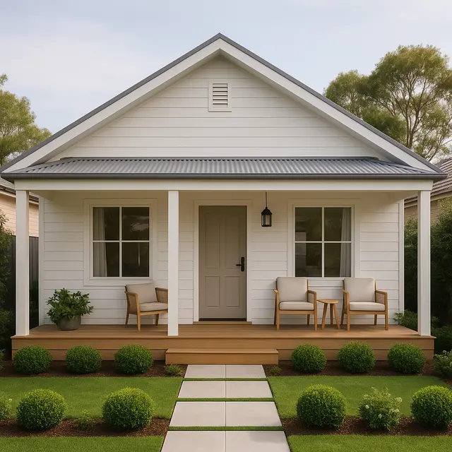 Model Rumah Sederhana dengan Teras dan Taman Mini ala Pinterest yang Cocok Buat Lahan Mungil