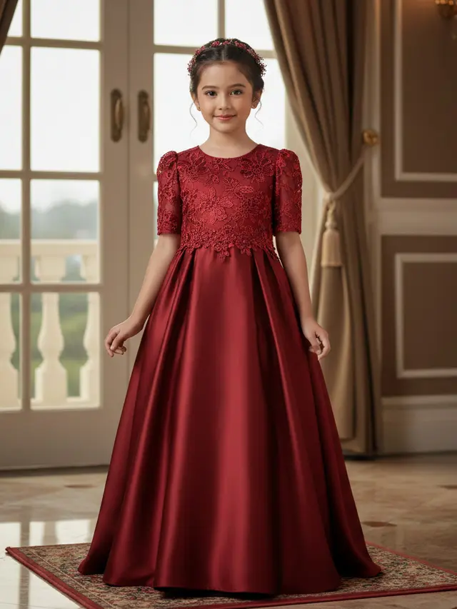 Model Dress Anak Bahan Satin (Foto: Gemini AI)
