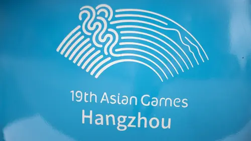 <p>Logo Asian Games 2023. (Philip FONG / AFP)</p>