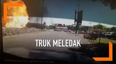 Sebuah truk meledak di drive thru restoran cepat saji di Arkansas. Akibat insiden ini pengemudi truk alami luka bakar cukup parah.