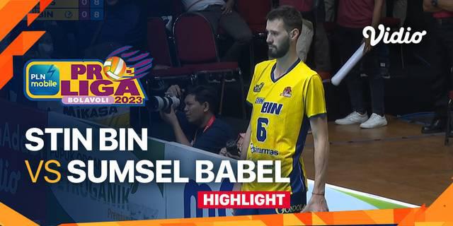 VIDEO: Jakarta STIN BIN Bungkam Palembang Bank Sumsel Babel Tiga Set Langsung di PLN Mobile Proliga 2023