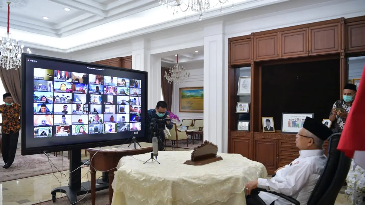 Wapres Ma'ruf Amin halalbihalal dengan LPPOM MUI