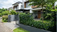 8 Ide Pagar Depan Rumah dari Kombinasi Besi Hollow dan Tanaman Rambat, Modern dan Asri