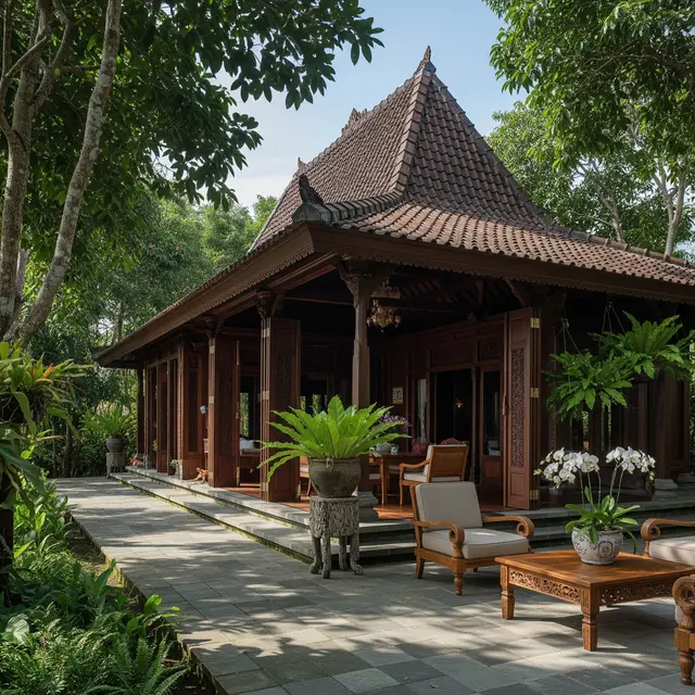 Model Rumah Desa Ukuran Kecil dengan Teras Nyaman