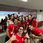 Artis Tanah Air Menyaksikan Pertandingan Sepak Bola Timnas Indonesia Melawan Australia di GBK. [@mahaliniraharja]