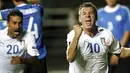 Selebrasi striker Antonio Cassano yang turut mencetak gol kemenangan Italia atas Estonia di partai kualifikasi Euro 2012, 3 September 2010. AFP PHOTO/RAIGO PAJULA