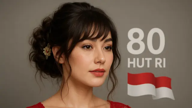 7 Model Sanggul Modern dengan Poni untuk HUT RI ke-80, Anggun dan Kekinian