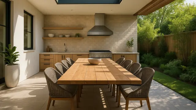 Model Dapur Semi Outdoor Belakang Rumah 2025/Ilustrasi AI