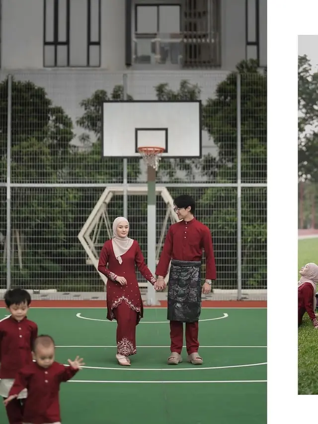 8 Gaya Kompak Keluarga Artis Pakai Baju Kembaran di Momen Idul Adha 2024, Dinda Hauw Pakai Baju Melayu hingga Margin Wieheerm Serba Merah