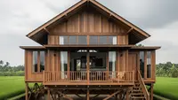7 Desain Rumah Minimalis di Desa dengan Atap Limasan dan Sentuhan Kayu Alami