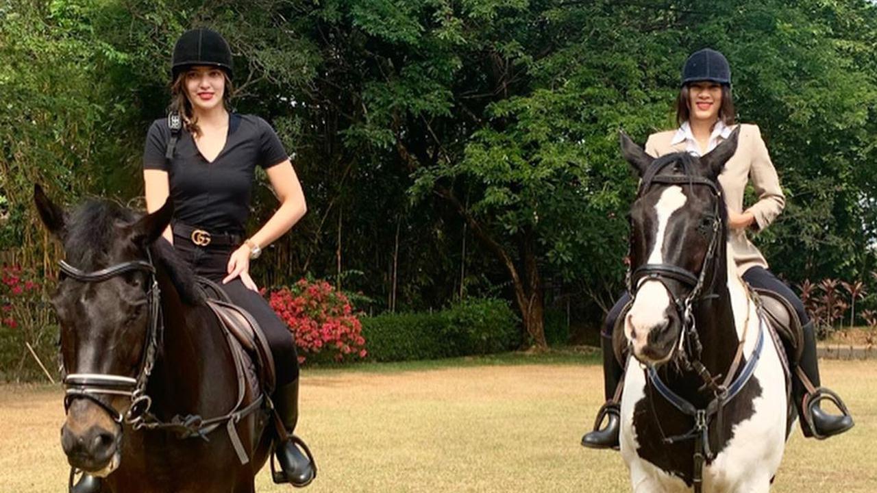 5 Momen Seru Adinda Bakrie dan Nia Ramadhani Menunggag Kuda