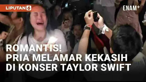 VIDEO: Momen Romantis Pria Melamar Kekasih di Tengah Konser Taylor Swift di Singapura