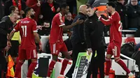 Selebrasi Hugo Ekitike saat Liverpool menang atas Brighton (AFP)