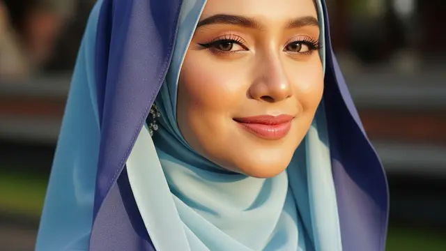 Model Hijab Terbaru untuk lebaran (AI)