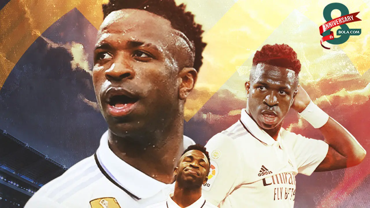 Real Madrid - Ilustrasi Vinicius Junior dengan Wajah Lesu di Real Madrid