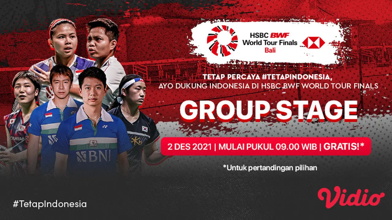 Link Live Streaming BWF World Tour Finals 2021 Babak Penyisihan Grup di Vidio Hari Ini